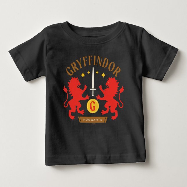 GRYFFINDOR™ House Double Lion Sword Graphic Baby T-Shirt (Front)