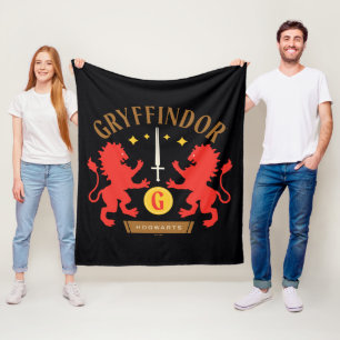 GRYFFINDOR™ House Double Lion Sword Graphic Fleece Blanket