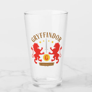 GRYFFINDOR™ House Double Lion Sword Graphic Glass