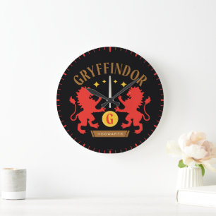 GRYFFINDOR™ House Double Lion Sword Graphic Large Clock