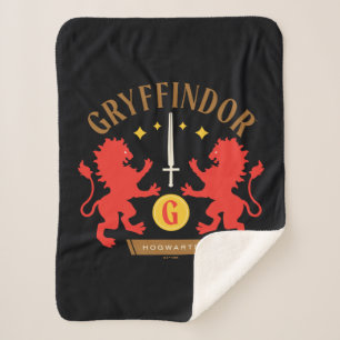 GRYFFINDOR™ House Double Lion Sword Graphic Sherpa Blanket