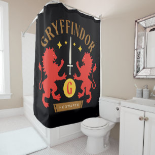 GRYFFINDOR™ House Double Lion Sword Graphic Shower Curtain