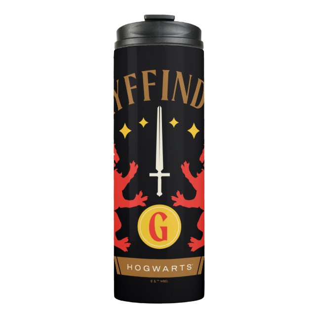 GRYFFINDOR™ House Double Lion Sword Graphic Thermal Tumbler (Front)