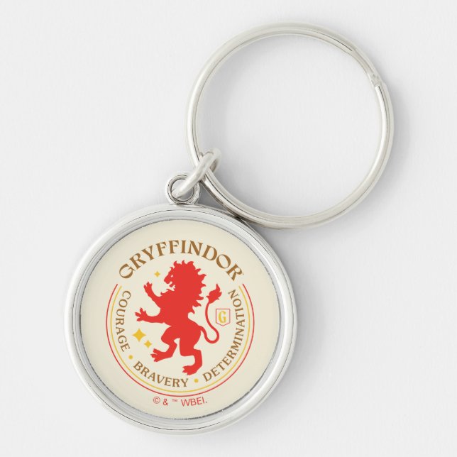 GRYFFINDOR™ Red Lion House Pride Badge Key Ring (Front)
