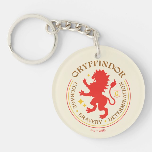 GRYFFINDOR™ Red Lion House Pride Badge Key Ring (Front)