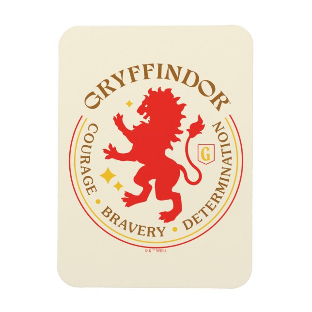 GRYFFINDOR™ Red Lion House Pride Badge Magnet (Vertical)