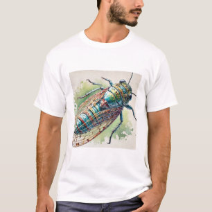 Gryllacrididae Insect Dorsal View 210724IREF240 - T-Shirt