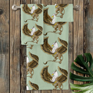 Gryphon Fantasy Griffin Mythology  Bath Towel Set