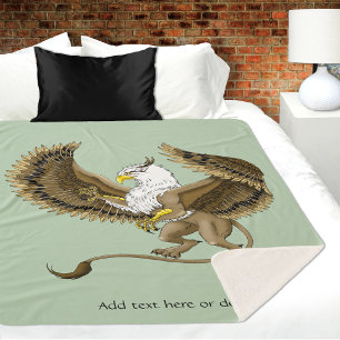 Gryphon Fantasy Griffin Mythology  Sherpa Blanket