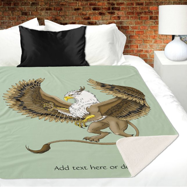 Gryphon Fantasy Griffin Mythology  Sherpa Blanket (Creator Uploaded)
