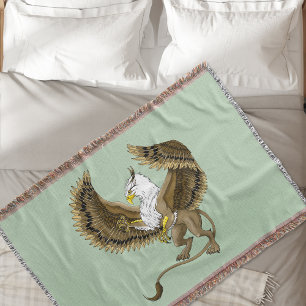 Gryphon Fantasy Griffin Mythology  Throw Blanket