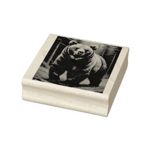 GRZZLY BEAR RUBBER STAMP