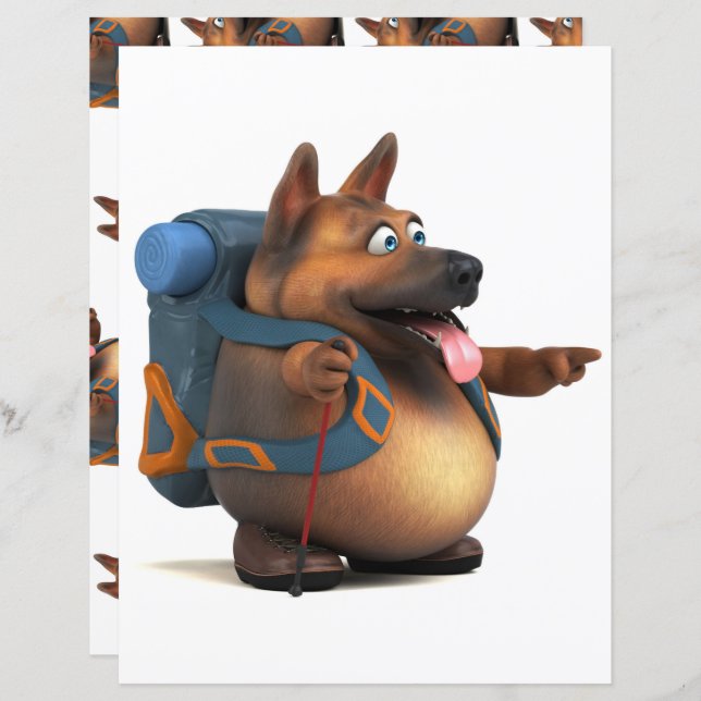 GS backpacker scrapbook paper (Front/Back)