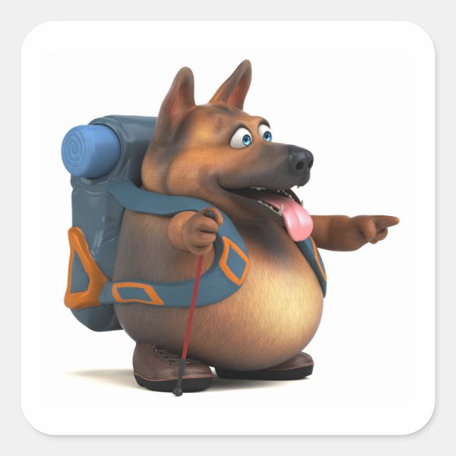 GS backpacker Square Sticker (Front)