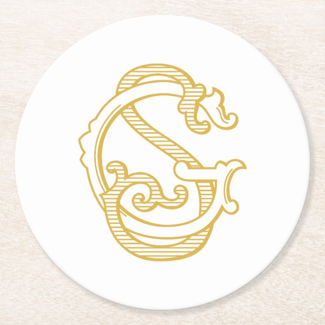 GS Monogram or SG Monogram Coasters (Front)