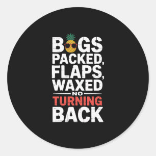 Gs Packed Flaps Waxed No Turning Ck Travel Tourist Classic Round Sticker