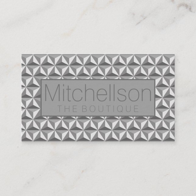 GS Tetrahedron Grey Label Business Card (Front)