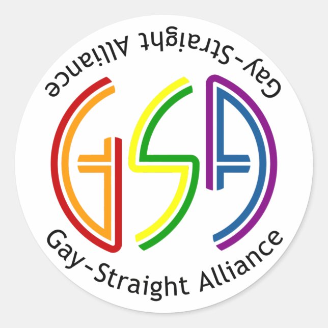 GSA Neon Round Light Sticker (Front)