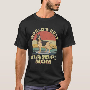 GSD082 - World's Best German Shepherd Mum Vintage T-Shirt