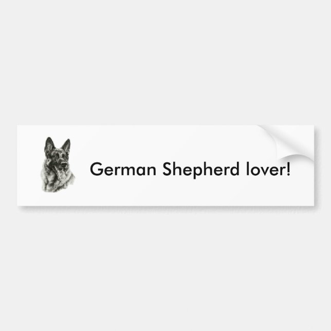 GSD car goes Bumper Sticker (Front)