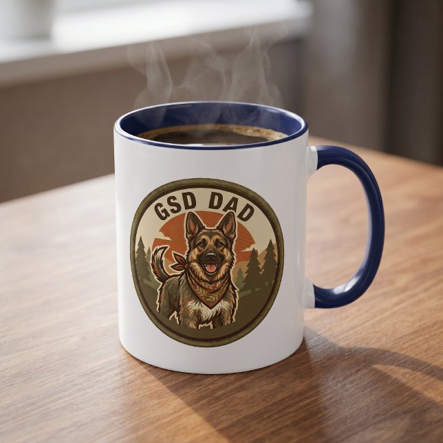 GSD Dad Coffee Mug | German Shepherd Dad Gift | Vi (Creator Uploaded)
