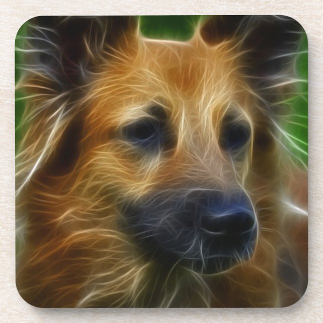 GSD German Shepherd pic Coaster (Front)