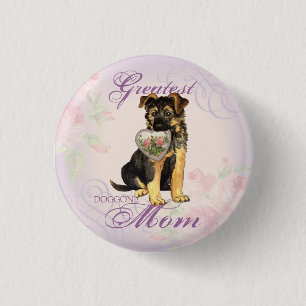 GSD Heart Mum 3 Cm Round Badge