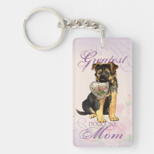 GSD Heart Mum Key Ring