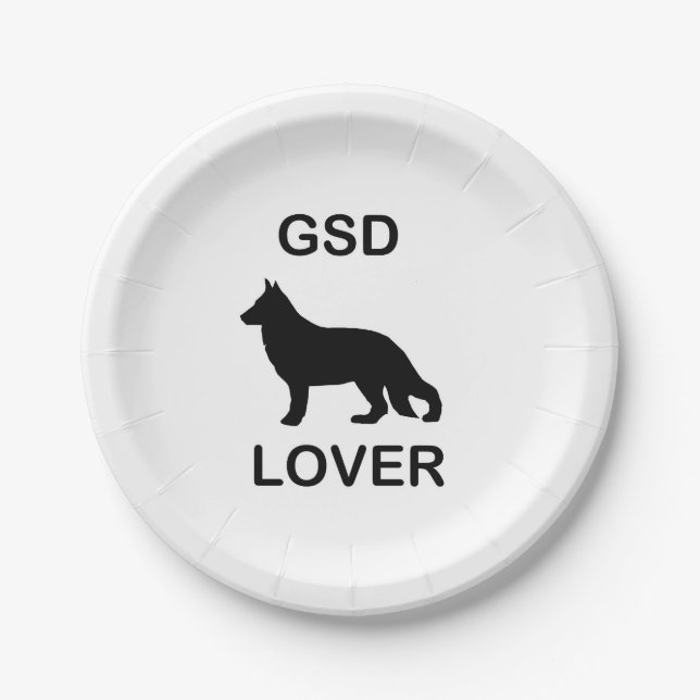 GSD Lover Paper Plate (Front)