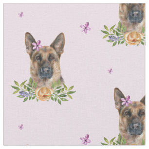 GSD pink floral Fabric