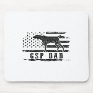 Gsp Dad Usa American Flag German Shorthaired Point Mouse Pad