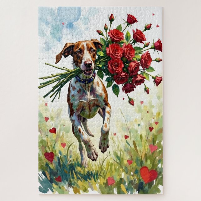 GSP Delivering Valentine's Red Roses Jigsaw Puzzle (Vertical)
