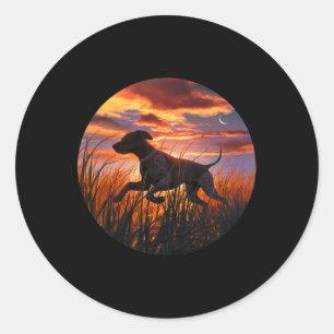 Gsp German Shorthaired Pointer Gsp Hunting Dogs Classic Round Sticker