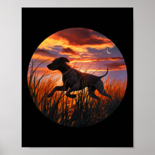 Gsp German Shorthaired Pointer Gsp Hunting Dogs Poster