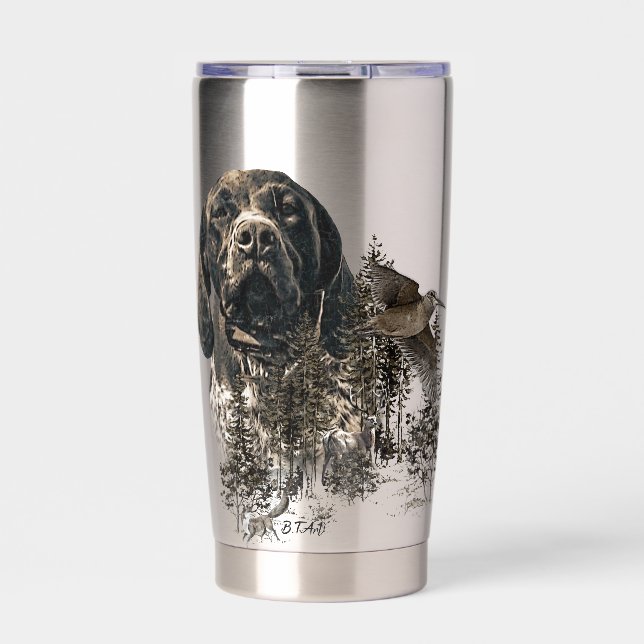 GSP, German Shorthaired Pointer Insulated Tumbler (Front)