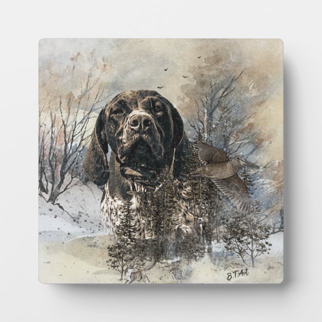 GSP, German Shorthaired Pointer Plaque (Front)