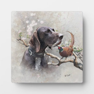 GSP Hunting Art – Precision, Passion, and Pheasant Plaque
