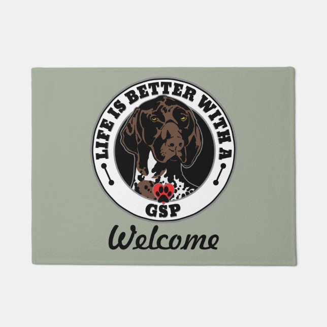 GSP Personalised Life Is Better With A GSP Doormat (Front)