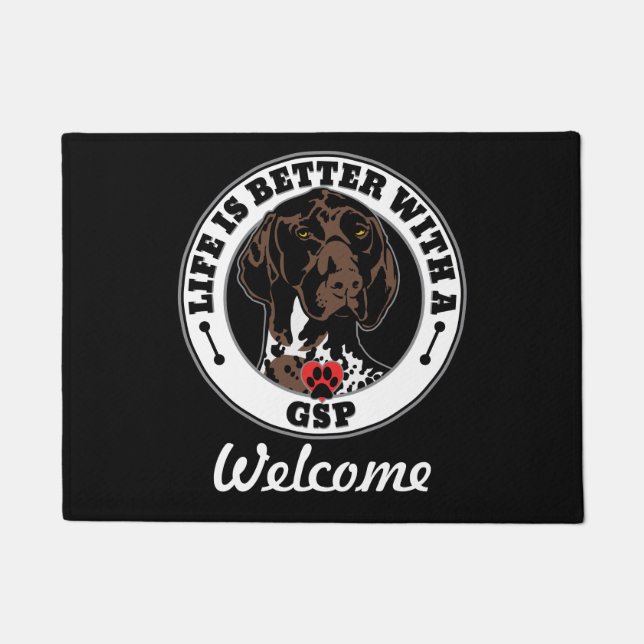 GSP Personalised Life Is Better With A GSP Doormat (Front)