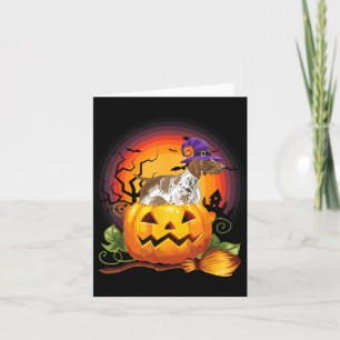 Gsp Witch Pumpkin Halloween Dog Lover Costume Card