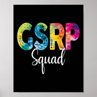 Gsrp Squad Tie Dye Back To School Women Appreciati Poster