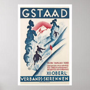 Gstaadt 1930 Ski Race 25-26 January 1930 Poster