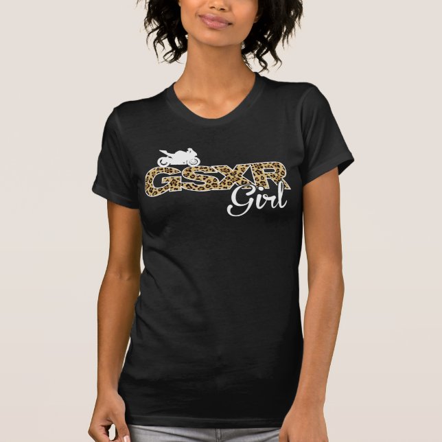 GSXR Girl-Leopard with back print T-Shirt (Front)