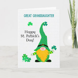 Gt Granddaughter St Patrick's Fun Leprechaun Card