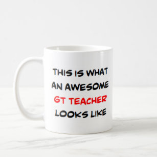 gt teacher, awesome coffee mug