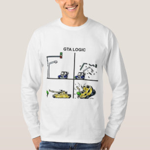 GTA Logic Meme Outfit Funny Gamer Gear T-Shirt
