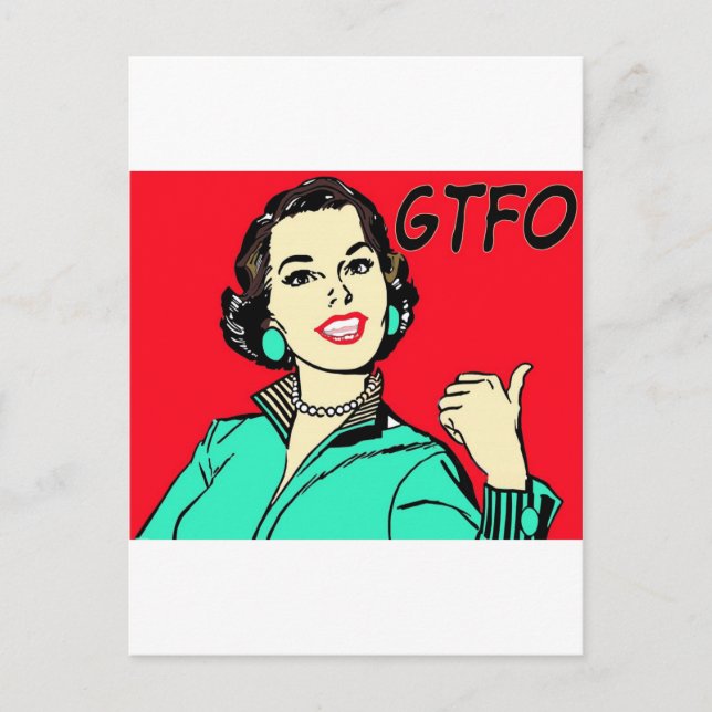 GTFO Gal Postcard (Front)