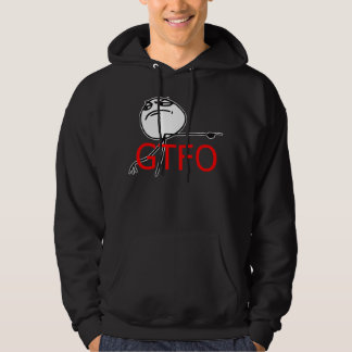 GTFO Get Out Guy Rage Face Comic Meme Hoodie