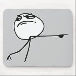 GTFO Get Out Guy Rage Face Comic Meme Mouse Pad<br><div class="desc">About this meme: "Rage Comics" are an ever-increasing collection of comics that proliferate user content generated websites such as reddit, 4chan, and 9gag, among others, which consist of a basic set of silly and funny fundamental characters, or "rage faces, " that can be applied to different circumstances and tell real...</div>