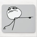 GTFO Get Out Guy Rage Face Comic Meme Mouse Pad<br><div class="desc">About this meme: "Rage Comics" are an ever-increasing collection of comics that proliferate user content generated websites such as reddit, 4chan, and 9gag, among others, which consist of a basic set of silly and funny fundamental characters, or "rage faces, " that can be applied to different circumstances and tell real...</div>